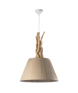 LAMPADARIO "WOODY" LEGNO E SABBIA, E27